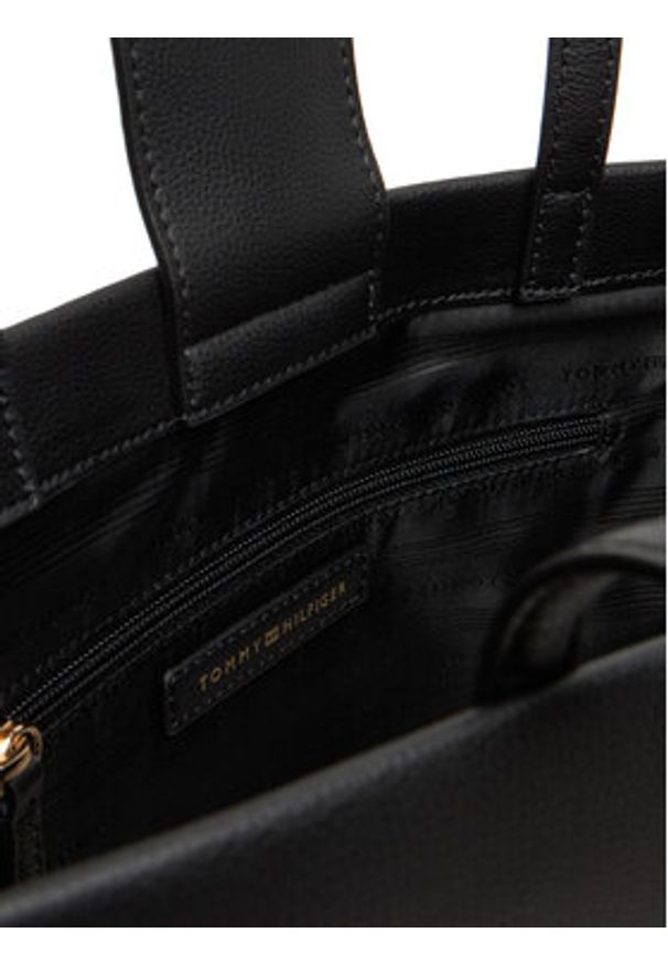 TOMMY HILFIGER - Tommy Hilfiger Torebka AW0AW17528 Czarny. Kolor: czarny. Materiał: skórzane