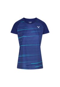 Koszulka do tenisa damska Victor T-34100 B. Kolor: niebieski. Sport: tenis