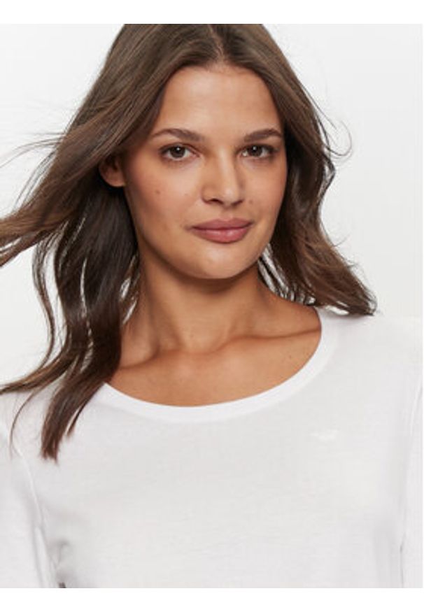 Mustang Bluzka Elly 1013931 Biały Regular Fit. Kolor: biały. Materiał: bawełna