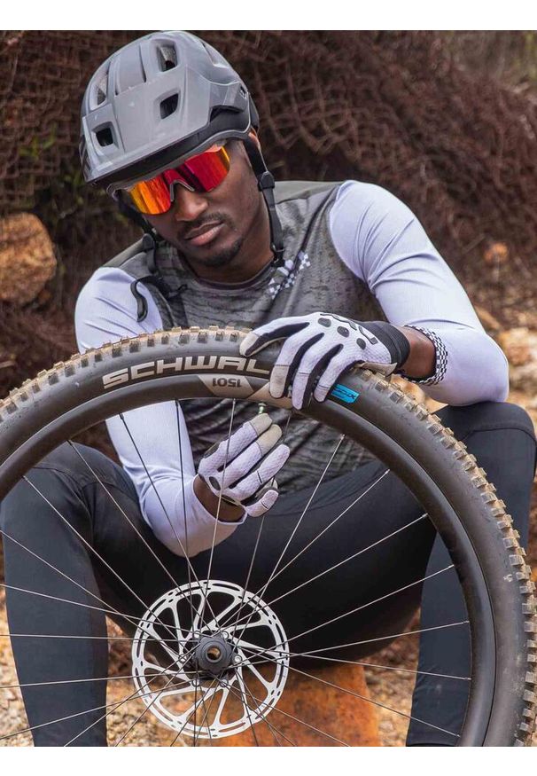 Rękawice rowerowe mtb NORTHWAVE SPIDER szare. Kolor: wielokolorowy, szary, czarny. Sport: kolarstwo