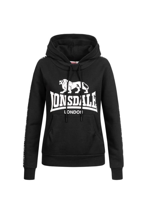 Bluza damska z kapturem Lonsdale Dihewyd. Typ kołnierza: kaptur. Kolor: czarny