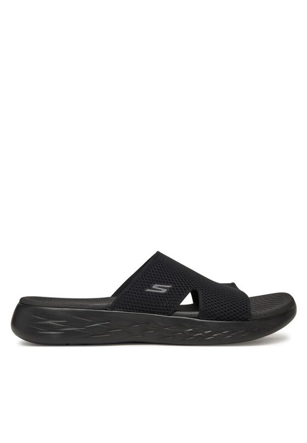 skechers - Skechers Klapki On-The-Go 600-Oceanside 140003/BBK Czarny. Kolor: czarny. Materiał: materiał