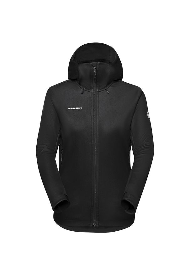 Softshell damski Mammut Ultimate VII SO Hooded Jacket. Kolor: czarny, szary, wielokolorowy. Materiał: softshell. Sport: turystyka piesza