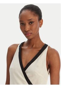 Seafolly Sukienka letnia Beach Bound 55589-DR Beżowy Slim Fit. Kolor: beżowy. Materiał: wiskoza. Sezon: lato #5