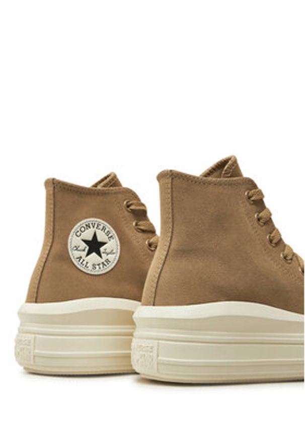 Converse Trampki Chuck Taylor All Star Move Platform A11145C Brązowy. Kolor: brązowy. Materiał: skóra, zamsz. Obcas: na platformie