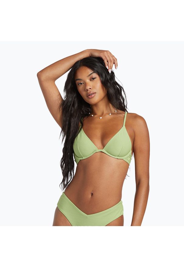 Góra od stroju kąpielowego Billabong Tanlines Reese Underwire. Kolor: zielony