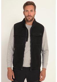 JAY-PI - Męska Polarowa kamizelka Odzieżturystyczna stójka kieszenie. Typ kołnierza: kołnierzyk stójkowy. Kolekcja: plus size. Kolor: czarny. Materiał: elastan, poliester, materiał. Sport: turystyka piesza