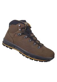 Buty trekkingowe męskie Grisport Foca. Wysokość cholewki: za kostkę. Zapięcie: sznurówki. Kolor: brązowy. Materiał: skóra, tkanina, guma. Szerokość cholewki: normalna