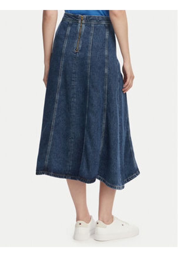 TOMMY HILFIGER - Tommy Hilfiger Spódnica jeansowa WW0WW49570 Niebieski Regular Fit. Kolor: niebieski. Materiał: lyocell