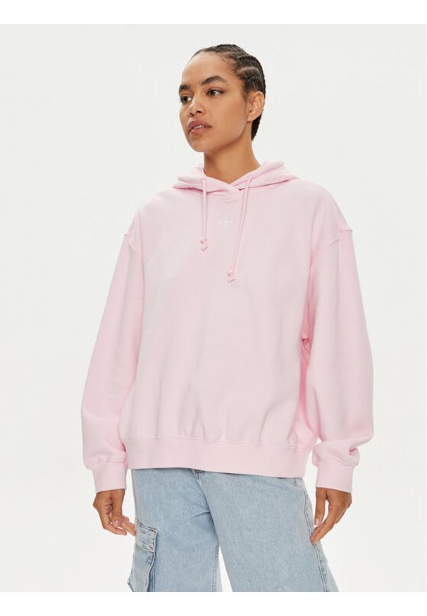Adidas - adidas Bluza adicolor Essentials IR5927 Różowy Oversize. Kolor: różowy. Materiał: bawełna