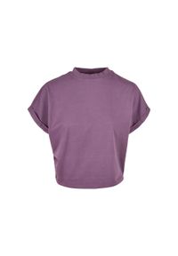 Urban Classics - Damska Koszulka Z Krótkim Rękawem Barwiona Pigmentem. Kolor: fioletowy. Długość rękawa: krótki rękaw. Długość: krótkie. Sport: turystyka piesza #1