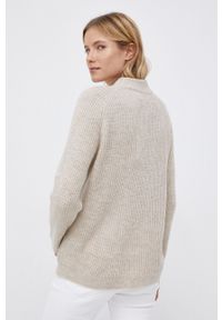 only - Only Sweter damski kolor beżowy z półgolfem. Kolor: beżowy. Materiał: dzianina. Długość rękawa: raglanowy rękaw #3