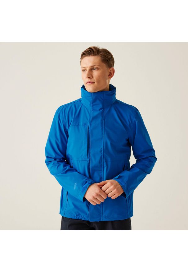 Regatta - Męska wodoodporna kurtka rozciągliwa 3 w 1 Kingsley. Kolor: niebieski. Materiał: softshell, materiał. Sezon: zima. Sport: turystyka piesza