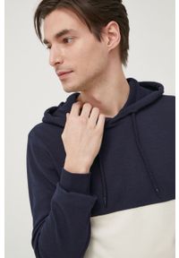 Tom Tailor Bluza męska kolor beżowy z kapturem gładka. Okazja: na co dzień. Typ kołnierza: kaptur. Kolor: beżowy. Materiał: bawełna, materiał, dzianina. Wzór: gładki. Styl: casual #2