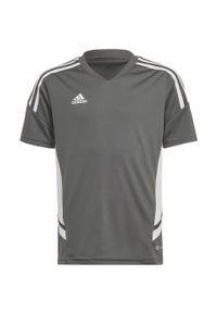 Adidas - Koszulka do piłki nożnej dla dzieci adidas Condivo 22 Jersey. Kolor: szary. Materiał: jersey #1