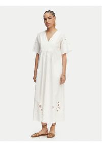 Weekend Max Mara Sukienka codzienna Tartufo 2615621092 Biały Relaxed Fit. Okazja: na co dzień. Kolor: biały. Materiał: bawełna. Typ sukienki: proste. Styl: casual #1