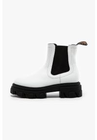 Charles Footwear sztyblety skórzane Mey damskie kolor biały na platformie. Nosek buta: okrągły. Kolor: biały. Materiał: skóra. Obcas: na platformie #3