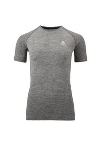 Koszulka tech. damska Odlo T-shirt crew neck s/s ESSENTIAL SEAMLESS. Kolor: szary. Sport: bieganie #1