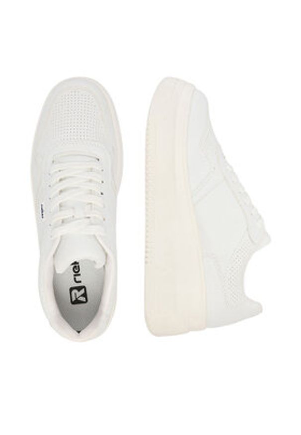 Rieker Sneakersy M7811-80 Biały. Kolor: biały. Materiał: materiał