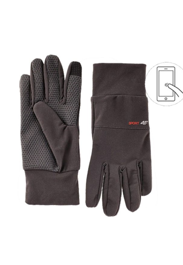 4f - Rękawice uniseks 4F. Kolor: szary