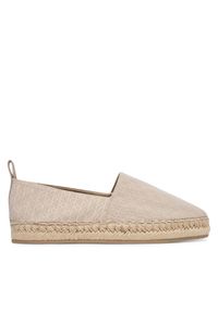 Calvin Klein Espadryle All Over CK HW0HW02933 Beżowy. Kolor: beżowy. Materiał: materiał #1