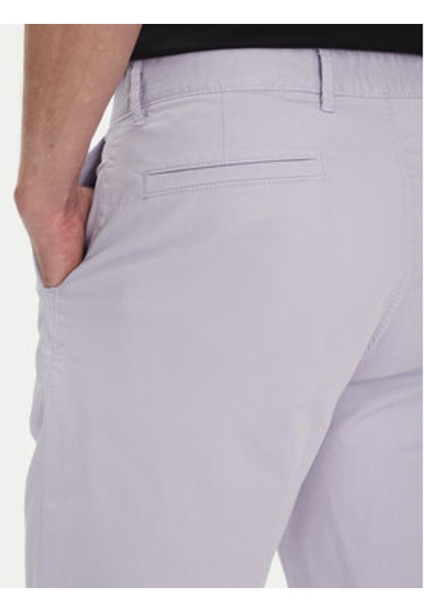 BOSS Szorty materiałowe Chino-Slim-Shorts 50536723 Fioletowy Regular Fit. Kolor: fioletowy. Materiał: bawełna