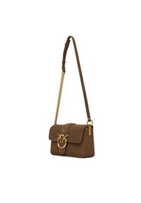Pinko - PINKO Torebka Love One Mini Slouchy Fl PE 25 PLTT 104340 A2CC Brązowy. Kolor: brązowy. Materiał: zamszowe, skórzane #6