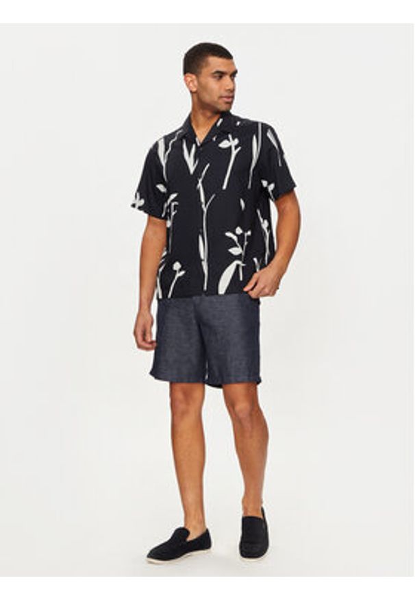 Selected Homme Szorty materiałowe Owen 16092730 Niebieski Regular Fit. Kolor: niebieski. Materiał: bawełna, len