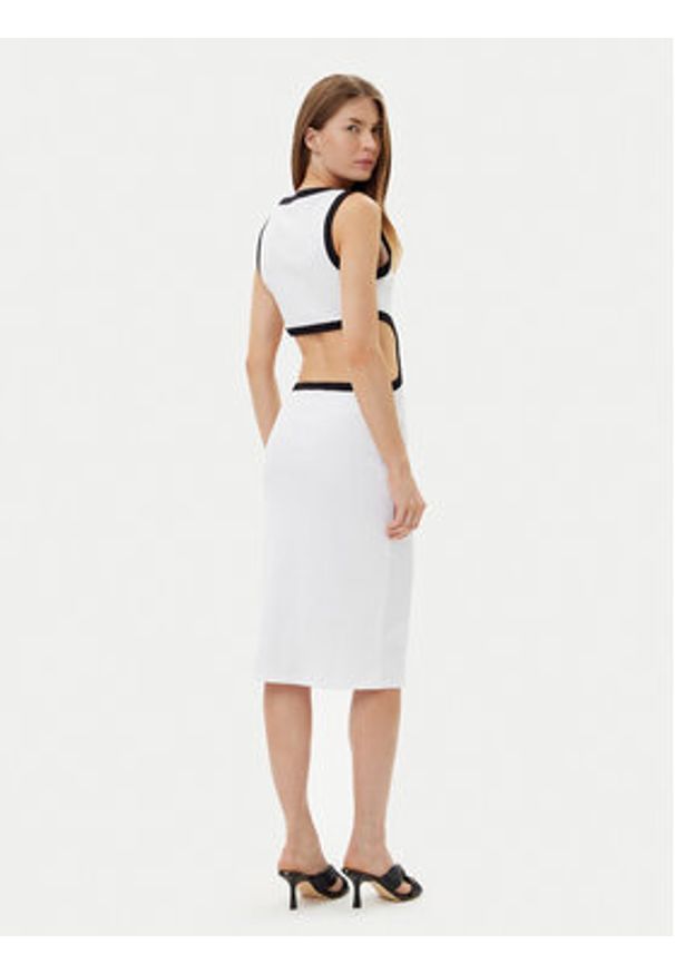 Liu Jo Sukienka letnia VA5043 J4822 Biały Regular Fit. Kolor: biały. Materiał: bawełna. Sezon: lato