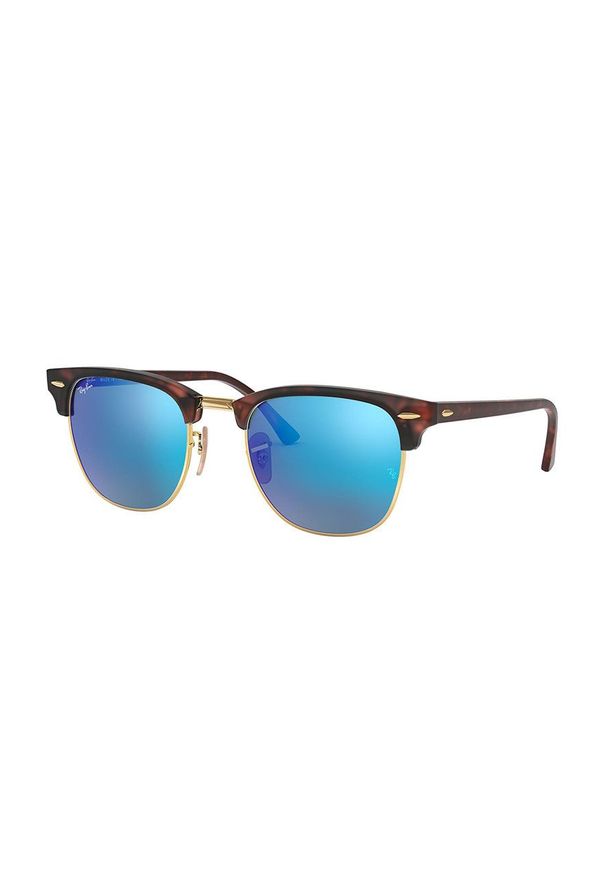 Ray-Ban - Okulary Clubmaster. Kolor: brązowy
