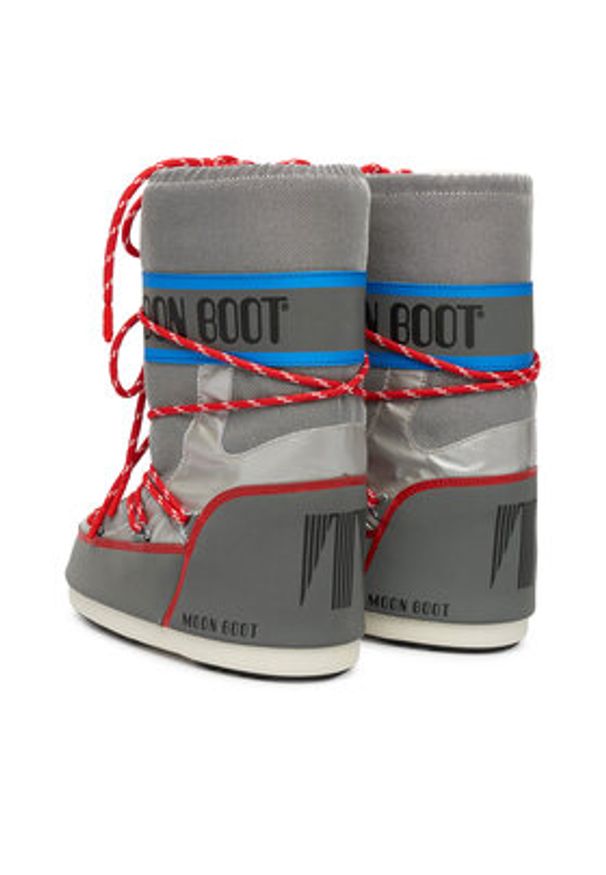 Moon Boot Śniegowce Mb Icon Space Racing 80D1403030 Szary. Kolor: szary. Materiał: materiał