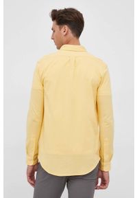 Polo Ralph Lauren Koszula bawełniana męska kolor żółty regular z kołnierzykiem button-down. Okazja: na co dzień. Typ kołnierza: polo, button down. Kolor: żółty. Materiał: bawełna. Długość rękawa: długi rękaw. Długość: długie. Wzór: aplikacja. Styl: casual #4