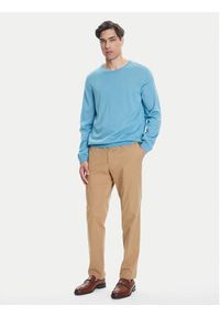 BOSS Sweter Leno-P 50468239 Błękitny Slim Fit. Kolor: niebieski. Materiał: wełna #5