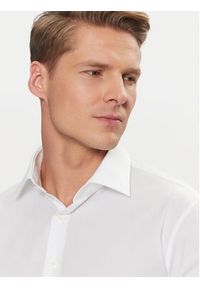 Calvin Klein Koszula Poplin Stretch Regular Shirt K10K109509 Biały Slim Fit. Kolor: biały. Materiał: bawełna