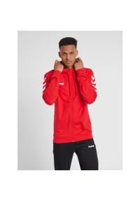 Bluza z kapturem sportowa męska Hummel Go Cotton Zip Hoodie. Typ kołnierza: kaptur. Kolor: czerwony, różowy, biały, wielokolorowy. Sport: taniec, joga i pilates