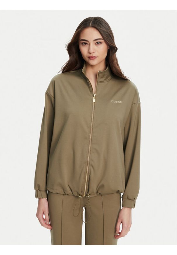 Guess Bluza V5YL09 KCX42 Brązowy Regular Fit. Kolor: brązowy. Materiał: syntetyk