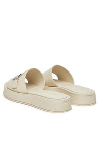 Calvin Klein Klapki Flatform Slide W/Ck Hw - Lth HW0HW02368 Écru. Materiał: skóra #3