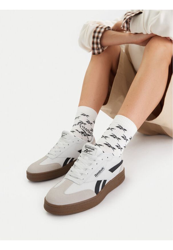 Reebok Sneakersy FORTE LOUNGER DOUBLE UP AR30255WWCX Biały. Kolor: biały. Materiał: skóra