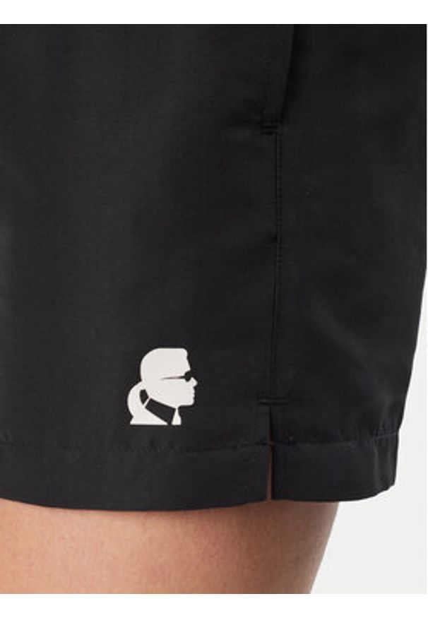 Karl Lagerfeld - KARL LAGERFELD Szorty kąpielowe B1M46011 Czarny Regular Fit. Kolor: czarny. Materiał: syntetyk