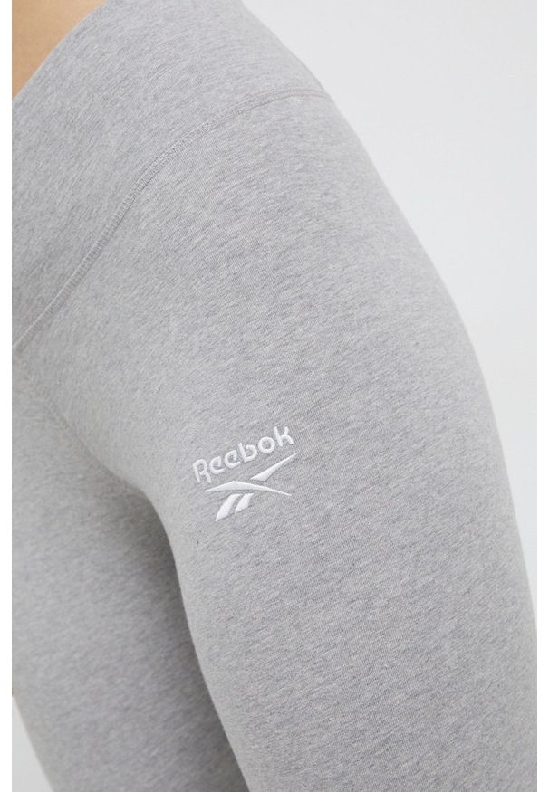 Reebok - Legginsy. Stan: podwyższony. Kolor: szary. Materiał: dzianina
