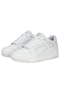 Puma - Męskie Skórzane Buty Sportowe Slipstream. Kolor: biały. Materiał: skóra. Sport: turystyka piesza