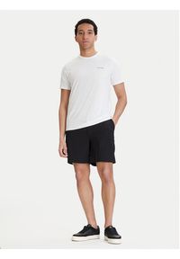 Calvin Klein T-Shirt Micro Logo LV04LC255G Biały Regular Fit. Kolor: biały. Materiał: bawełna #2