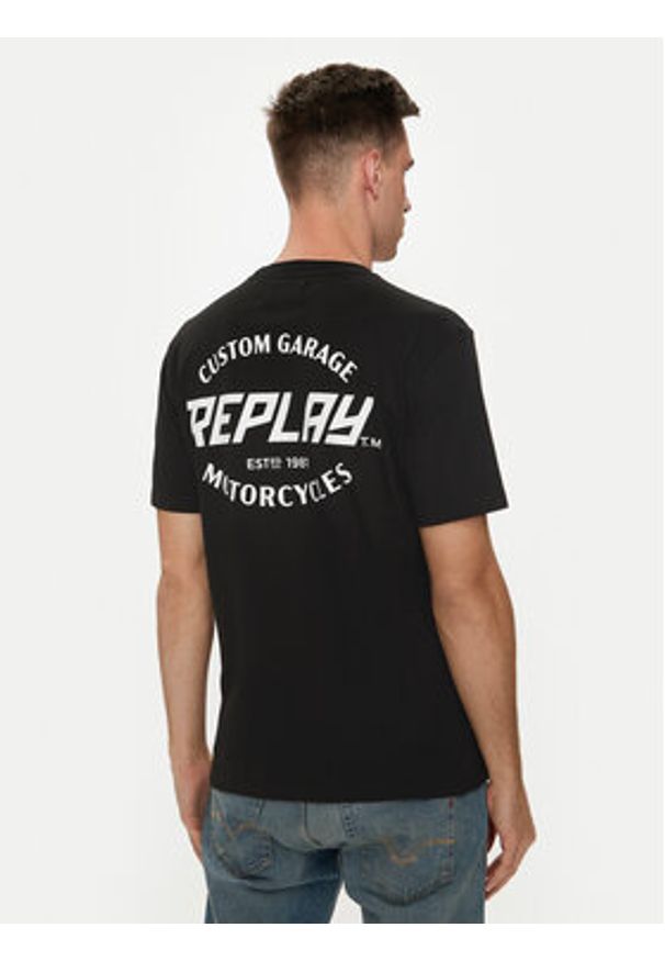 Replay T-Shirt M6874 .000.2660 Czarny Regular Fit. Kolor: czarny. Materiał: bawełna