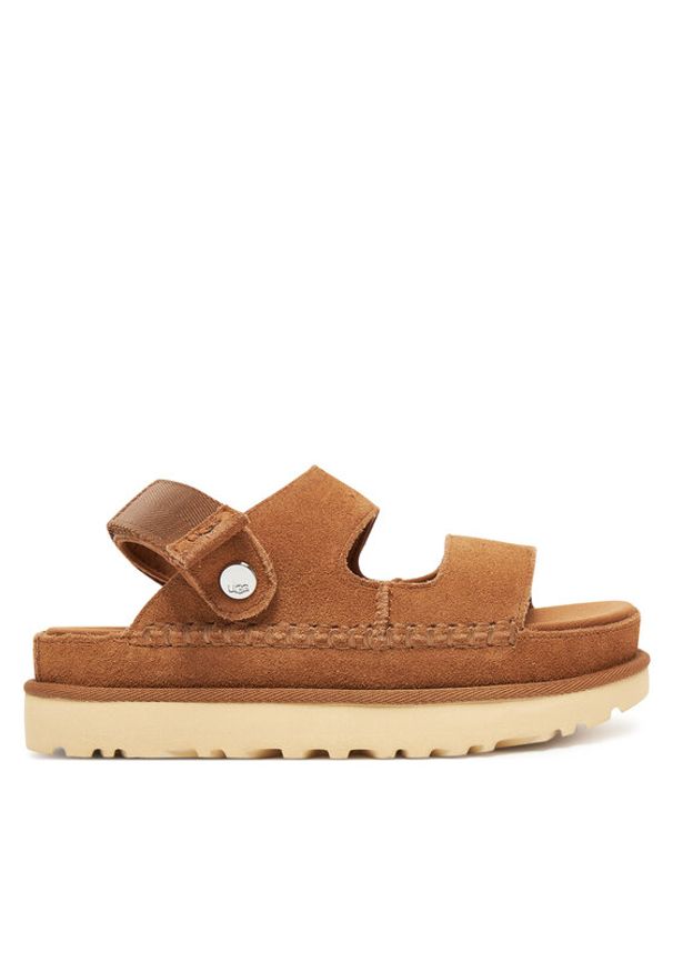 Ugg Sandały W Goldenstar Glide 1167399 Brązowy. Kolor: brązowy. Materiał: zamsz, skóra