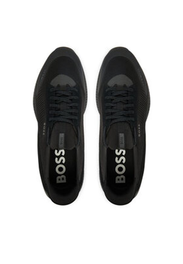 BOSS Sneakersy Mono 50523113 Czarny. Kolor: czarny. Materiał: materiał