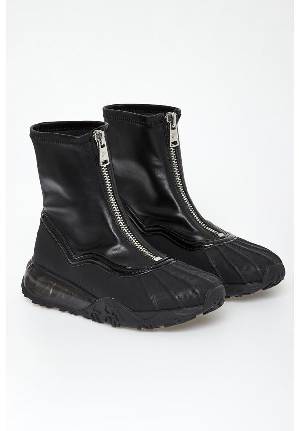 Sneakersy damskie wysoką cholewką DKNY. Wysokość cholewki: przed kolano. Szerokość cholewki: normalna