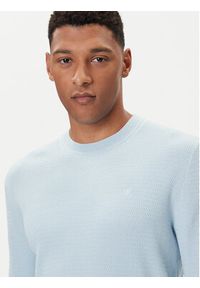 Calvin Klein Sweter LV04LB327G Błękitny Regular Fit. Kolor: niebieski. Materiał: bawełna #5
