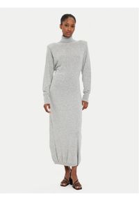 Kontatto Sukienka dzianinowa 3M0175 Szary Regular Fit. Kolor: szary. Materiał: syntetyk #1
