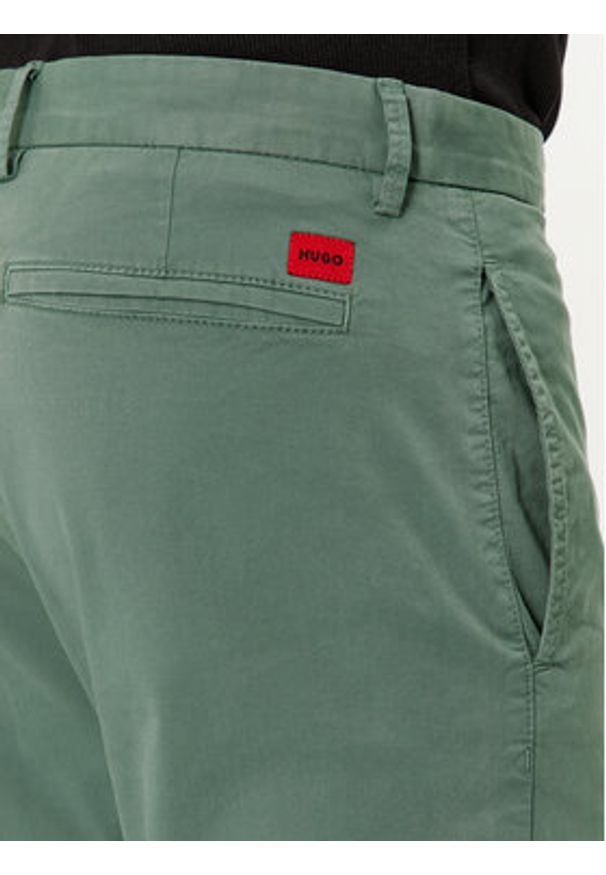 Hugo Chinosy David222D 50468314 Zielony Slim Fit. Kolor: zielony. Materiał: bawełna
