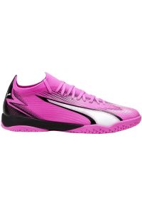 Buty piłkarskie Puma Ultra Match It 107758 01 różowe. Kolor: różowy. Materiał: guma. Sport: piłka nożna